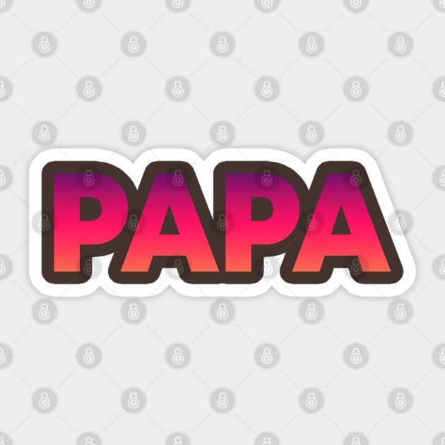 Papa Sticker by artcuan